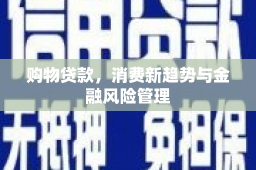 从江购物贷款，消费新趋势与金融风险管理