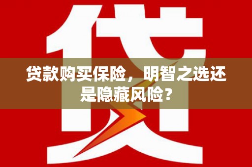 从江贷款购买保险，明智之选还是隐藏风险？