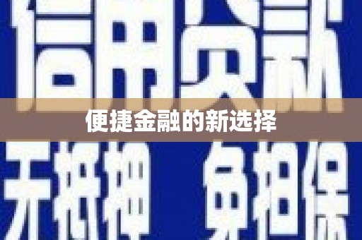 从江便捷金融的新选择
