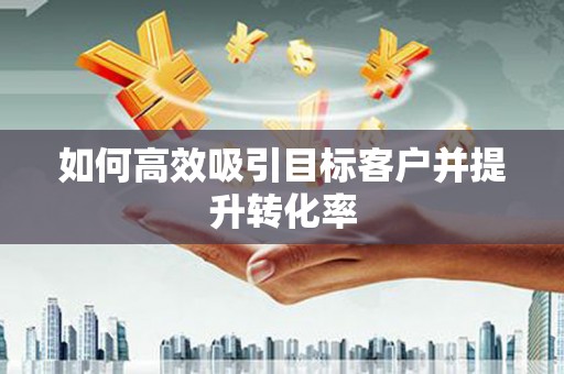 从江如何高效吸引目标客户并提升转化率