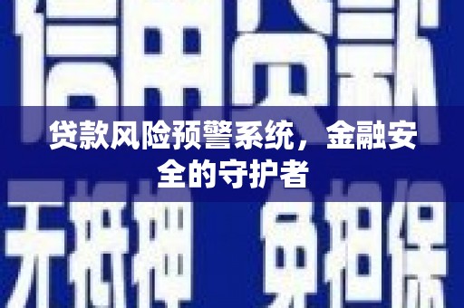 从江贷款风险预警系统，金融安全的守护者