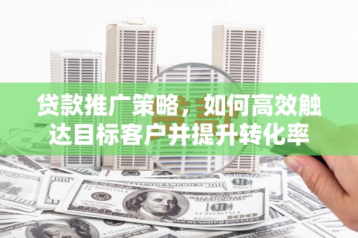 从江贷款推广策略，如何高效触达目标客户并提升转化率