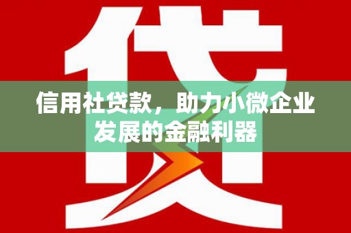 从江信用社贷款，助力小微企业发展的金融利器