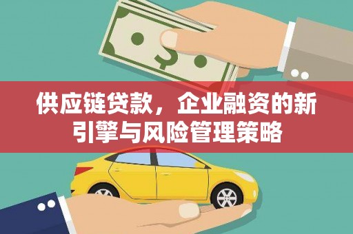 从江供应链贷款，企业融资的新引擎与风险管理策略