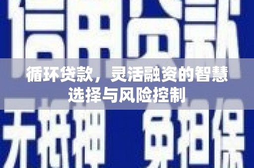 从江循环贷款，灵活融资的智慧选择与风险控制