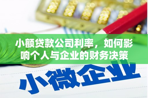 从江小额贷款公司利率，如何影响个人与企业的财务决策