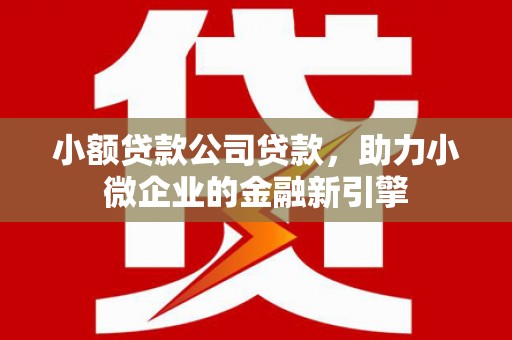 从江小额贷款公司贷款，助力小微企业的金融新引擎