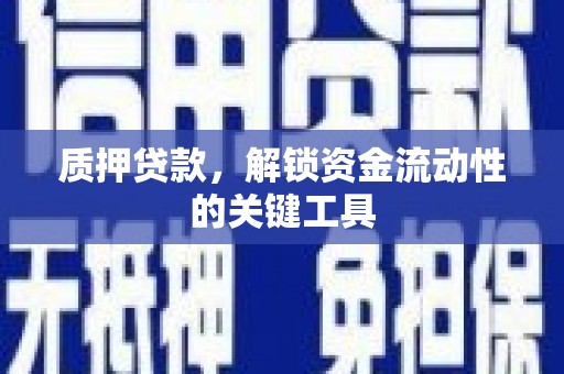 从江质押贷款，解锁资金流动性的关键工具