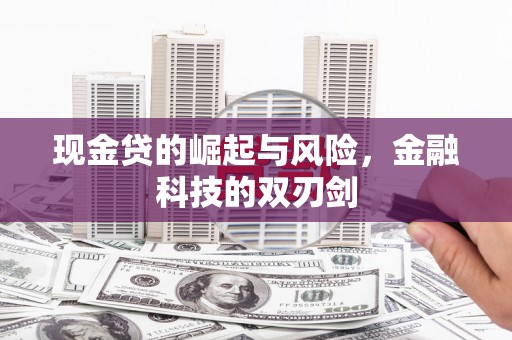 从江现金贷的崛起与风险，金融科技的双刃剑