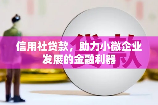 从江信用社贷款，助力小微企业发展的金融利器