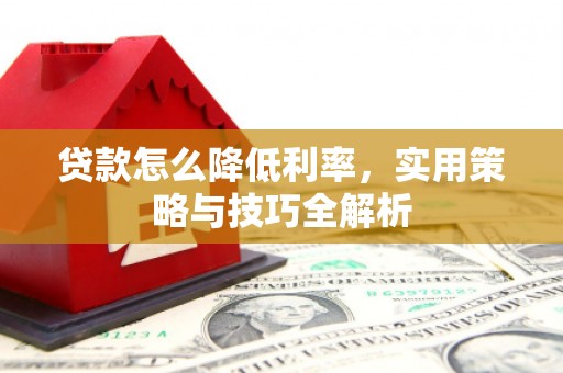 从江贷款怎么降低利率，实用策略与技巧全解析