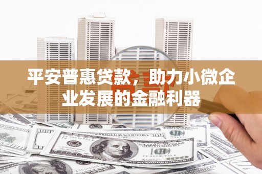从江平安普惠贷款，助力小微企业发展的金融利器