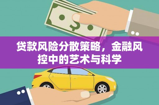从江贷款风险分散策略，金融风控中的艺术与科学