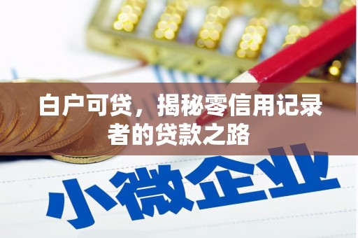 从江白户可贷，揭秘零信用记录者的贷款之路