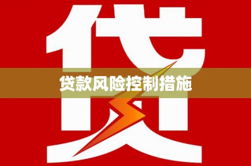 从江贷款风险控制措施