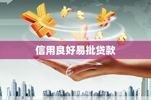 从江信用良好易批贷款