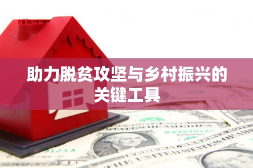 从江助力脱贫攻坚与乡村振兴的关键工具